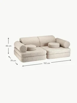 Kinder Wigiwama Modulares Kinder-Spielsofa Sugar aus Teddy, handgefertigt