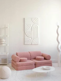 Kinder Wigiwama Modulares Kinder-Spielsofa Sugar aus Teddy, handgefertigt