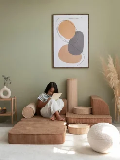 Kinder Wigiwama Modulares Kinder-Spielsofa Sugar aus Cord