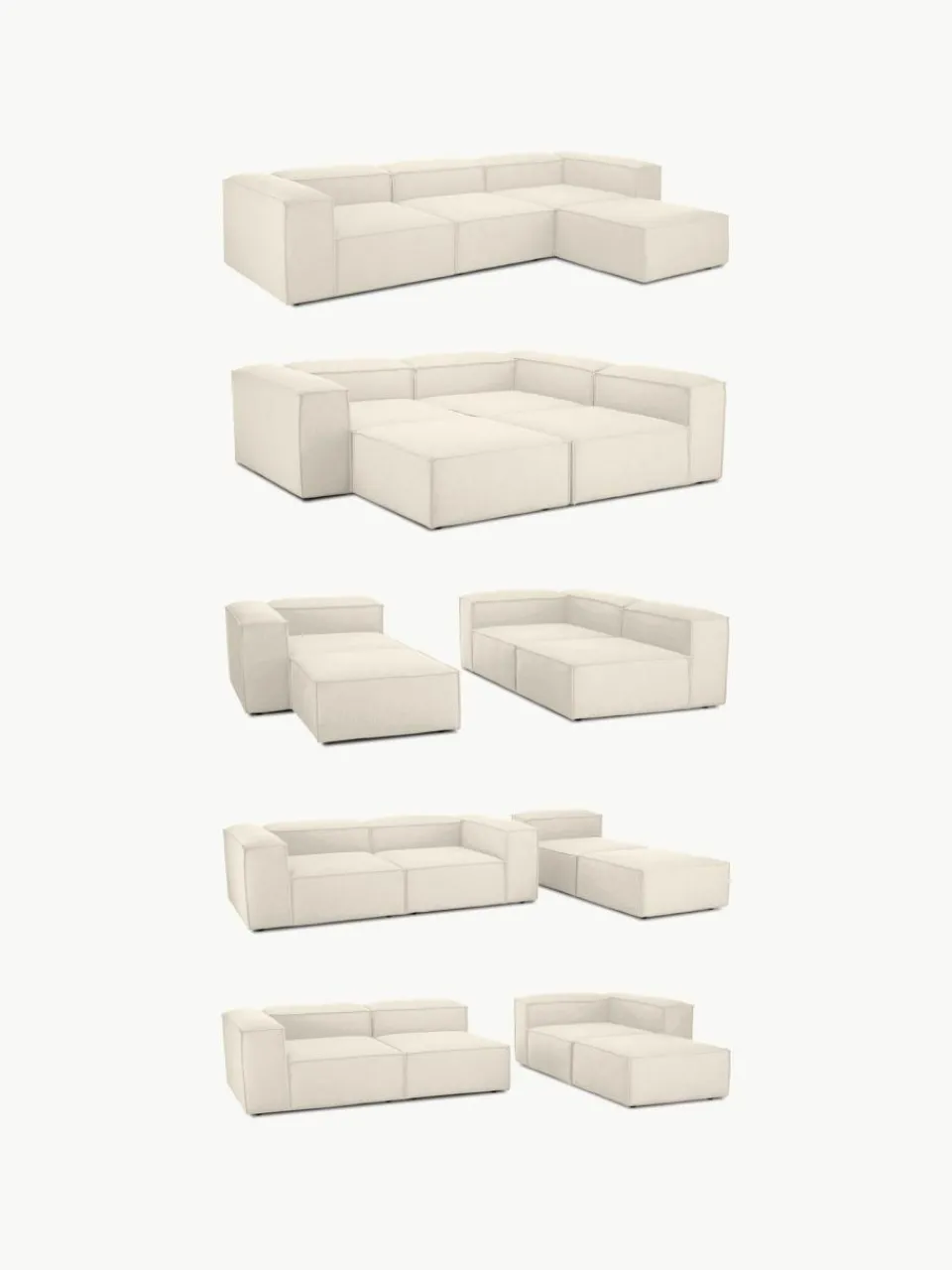 Westwing Collection Modulares Sofa Lennon (4-Sitzer)