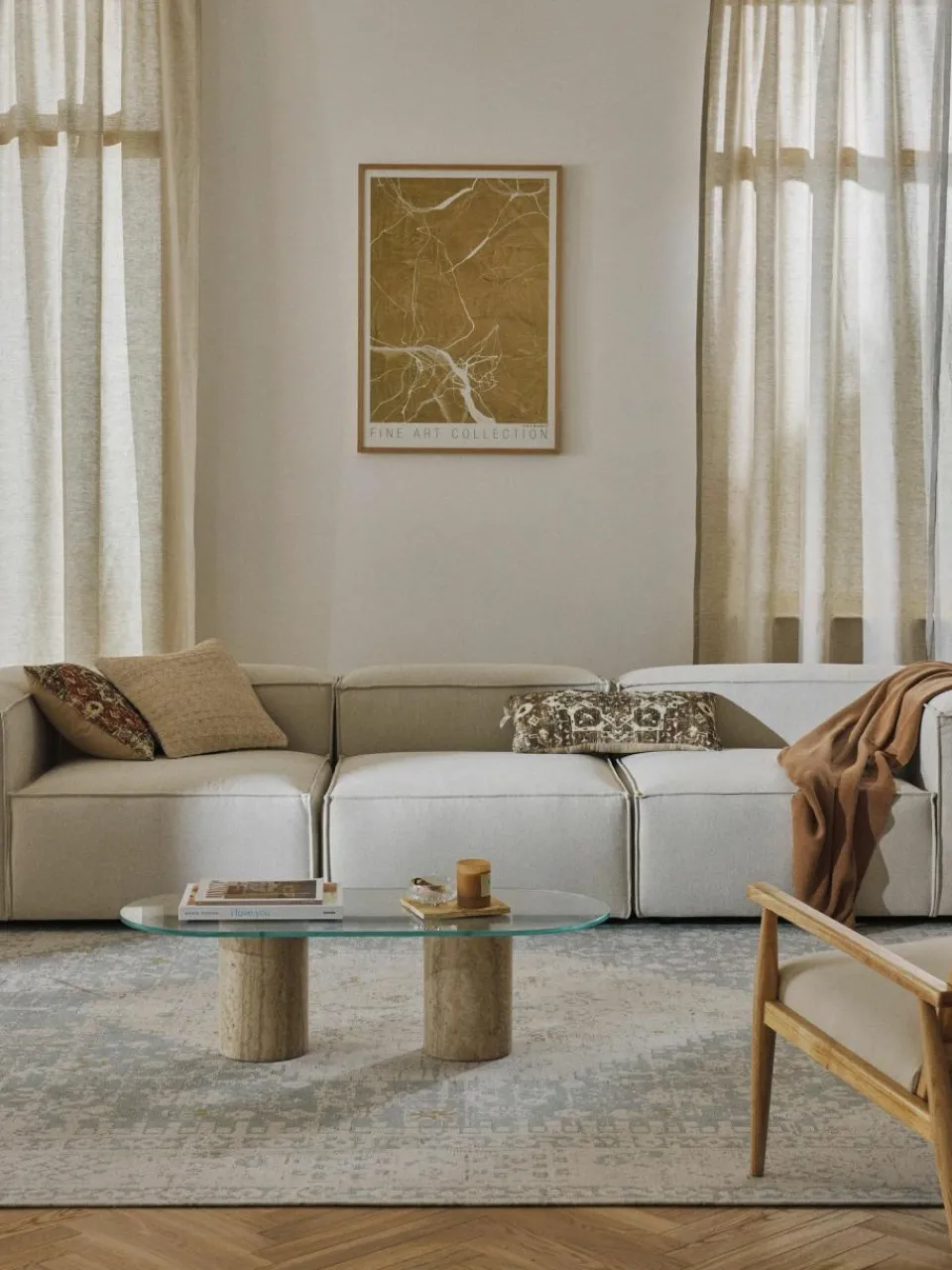Westwing Collection Modulares Sofa Lennon (4-Sitzer)