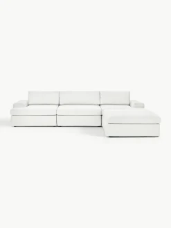 Westwing Collection Modulares Sofa Russell (4-Sitzer) mit Hocker (links/rechts)