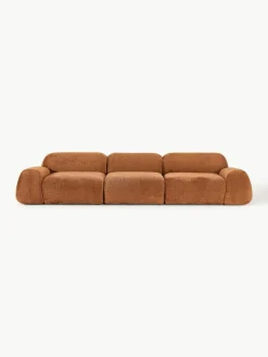 Westwing Collection Modulares Sofa Wolke (4-Sitzer) aus Teddy-Bouclé