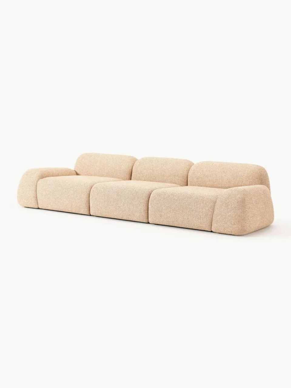 Westwing Collection Modulares Sofa Wolke (4-Sitzer) aus Bouclé