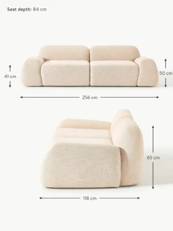 Westwing Collection Modulares Sofa Wolke (3-Sitzer) aus Bouclé