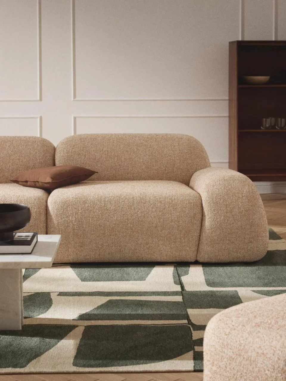 Westwing Collection Modulares Sofa Wolke (3-Sitzer) aus Bouclé