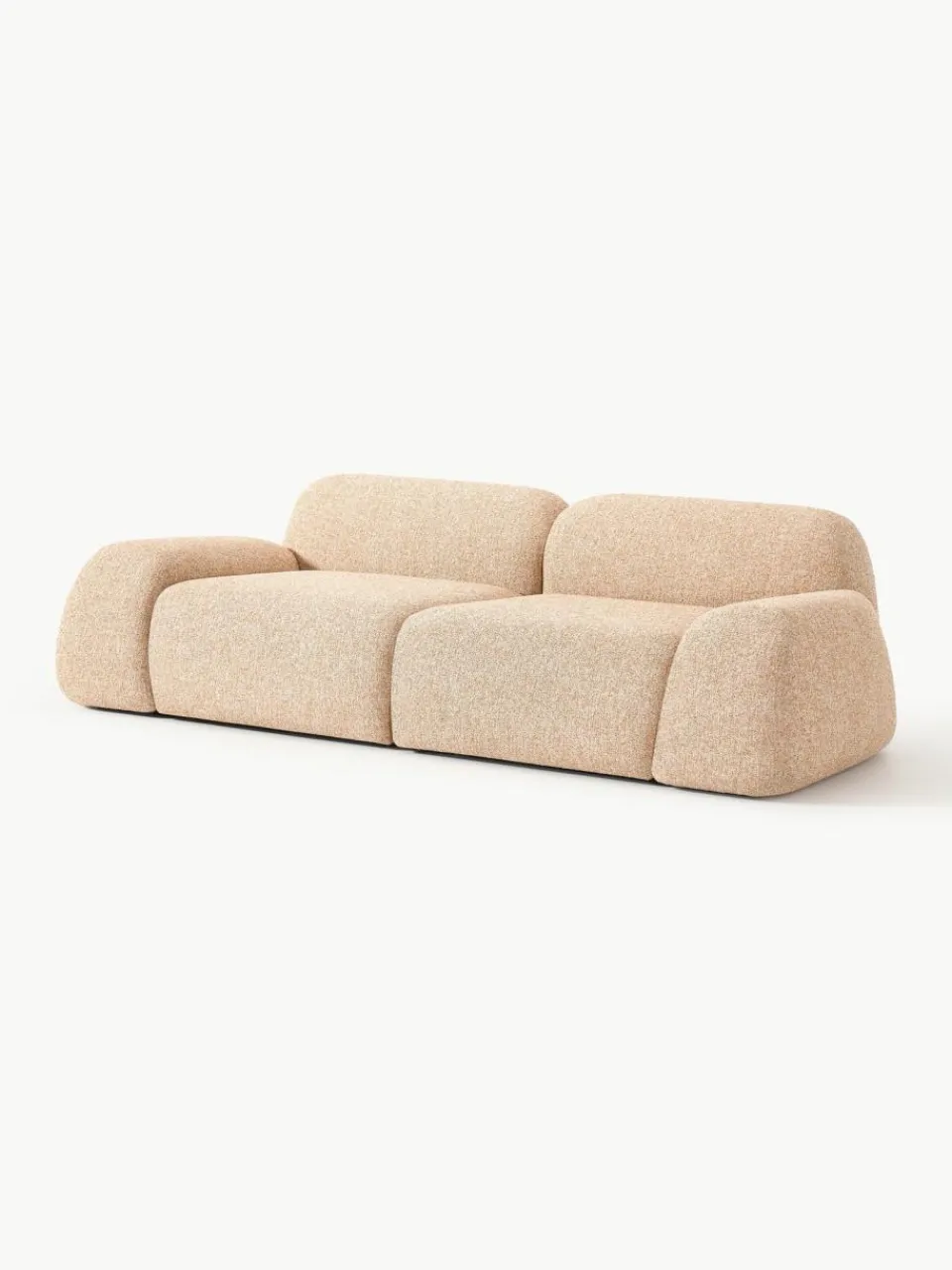 Westwing Collection Modulares Sofa Wolke (3-Sitzer) aus Bouclé