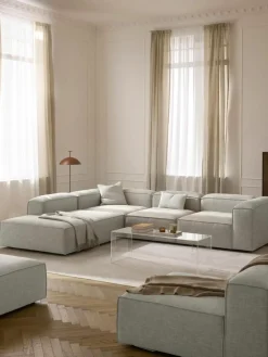 Westwing Collection Modulares XL-Ecksofa Lennon aus Leinen-Mix