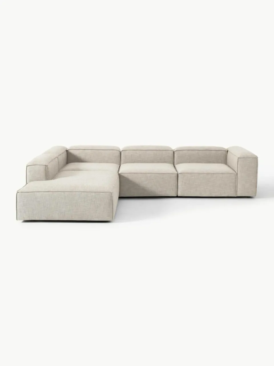 Westwing Collection Modulares XL-Ecksofa Lennon aus Leinen-Mix