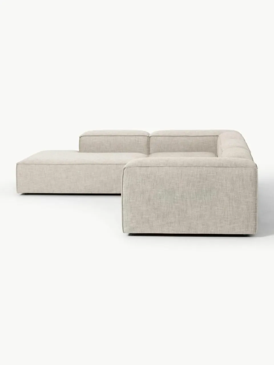 Westwing Collection Modulares XL-Ecksofa Lennon aus Leinen-Mix