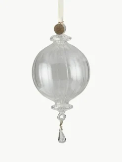 Lene Bjerre Mundgeblasene Baumanhänger Genuine, H 16 cm, 6 Stück