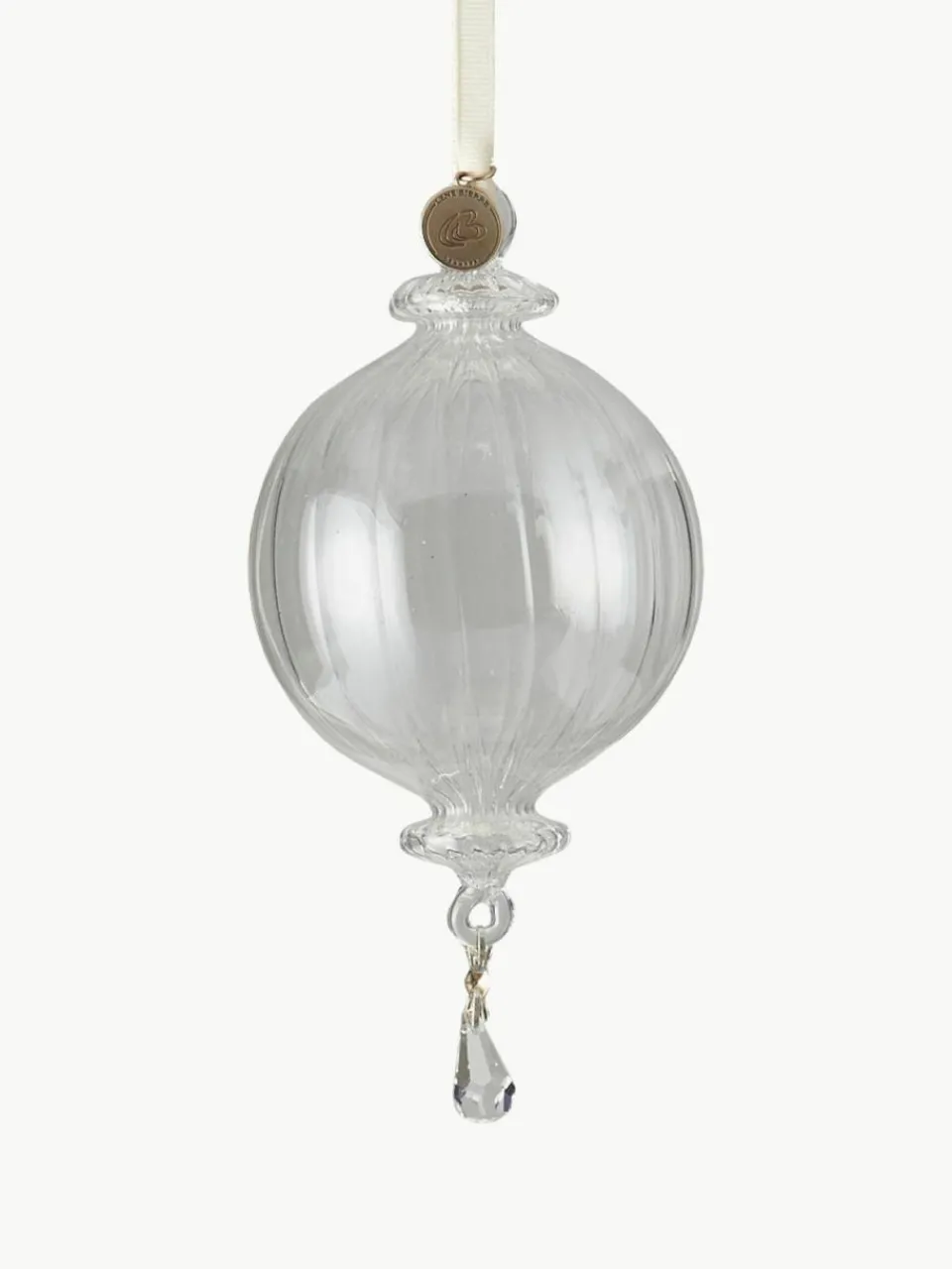 Lene Bjerre Mundgeblasene Baumanhänger Genuine, H 16 cm, 6 Stück