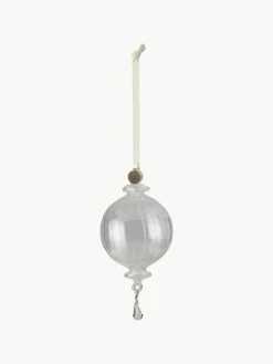 Lene Bjerre Mundgeblasene Baumanhänger Genuine, H 16 cm, 6 Stück
