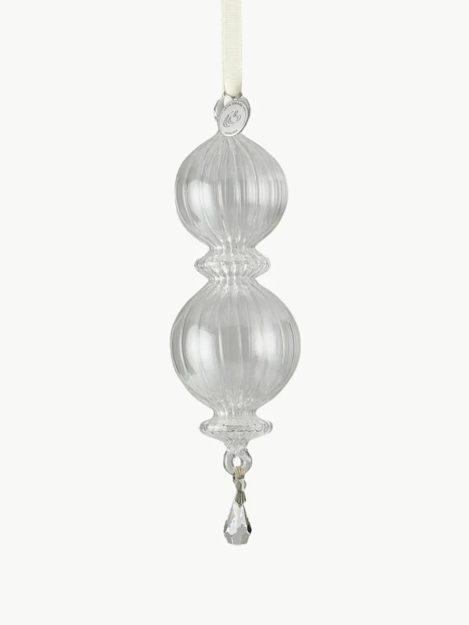 Lene Bjerre Mundgeblasene Baumanhänger Genuine, H 18 cm, 6 Stück
