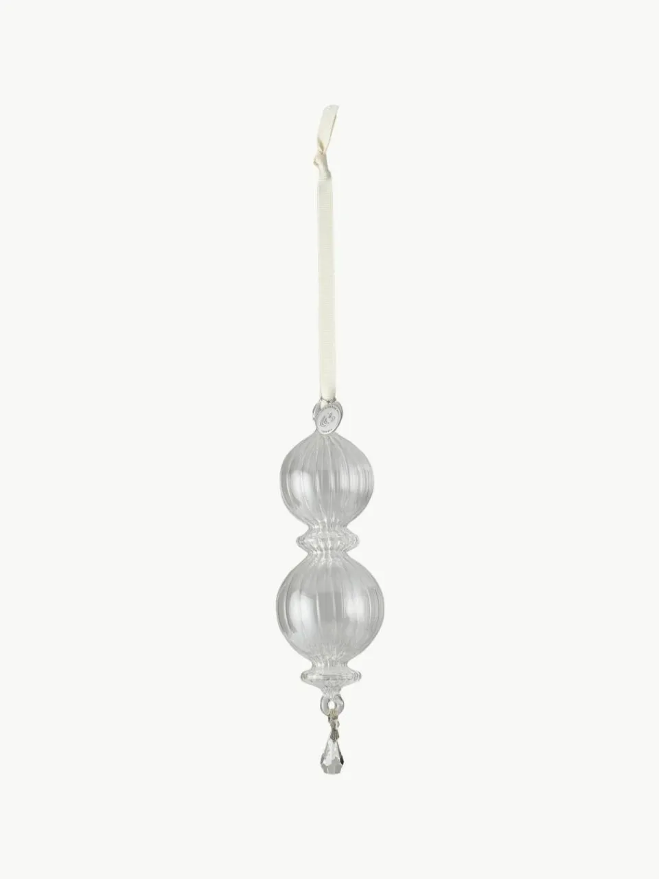 Lene Bjerre Mundgeblasene Baumanhänger Genuine, H 18 cm, 6 Stück