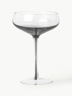 Broste Copenhagen Mundgeblasene Champagnerschalen Smoke mit Farbverlauf, 4 Stück