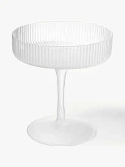 ferm LIVING Mundgeblasene Champagnerschalen Ripple mit Rillenrelief, 2 Stück