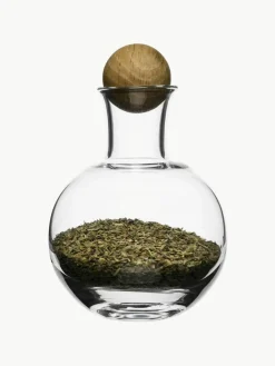 Sagaform Mundgeblasene Gewürzflaschen Eden mit Holzdeckel, 2er-Set