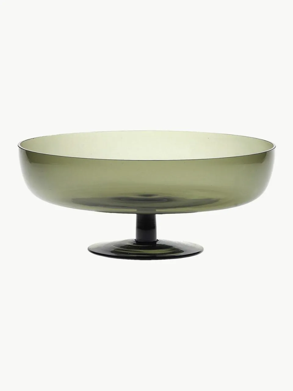 Bitossi Home Mundgeblasene Glas-Servierschale Diseguale in Grau, Ø 25 cm