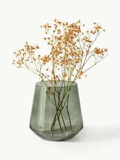 Westwing Collection Mundgeblasene Glas-Vase Joyce, H 16 cm