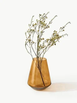 Westwing Collection Mundgeblasene Glas-Vase Joyce, H 21 cm