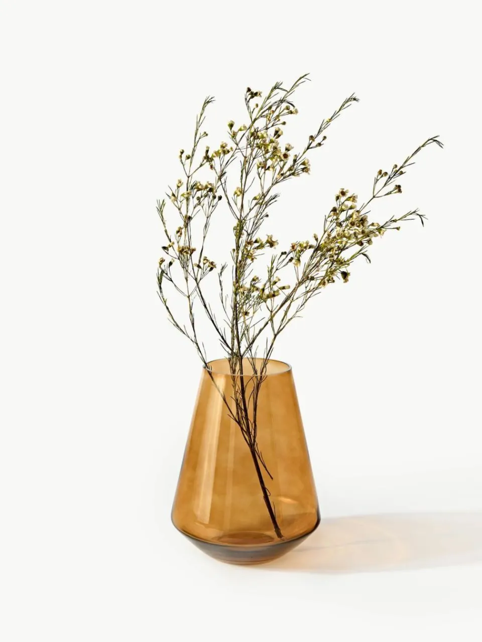 Westwing Collection Mundgeblasene Glas-Vase Joyce, H 21 cm
