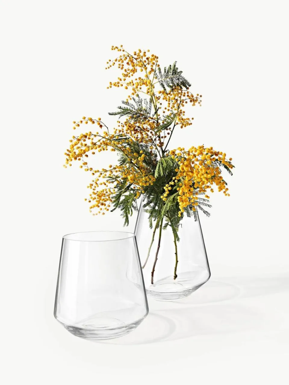 Westwing Collection Mundgeblasene Glas-Vase Joyce, H 21 cm