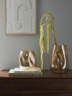 Westwing Collection Mundgeblasene Glas-Vase Luster, H 26 cm