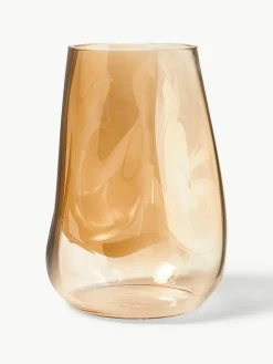 Westwing Collection Mundgeblasene Glas-Vase Luster, H 26 cm