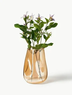Westwing Collection Mundgeblasene Glas-Vase Luster, H 26 cm