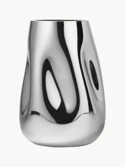 Westwing Collection Mundgeblasene Glas-Vase Mirror, H 26 cm