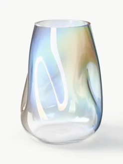 Westwing Collection Mundgeblasene Glas-Vase Rainbow, H 26 cm