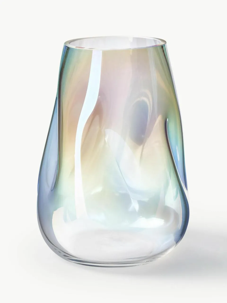Westwing Collection Mundgeblasene Glas-Vase Rainbow, H 26 cm