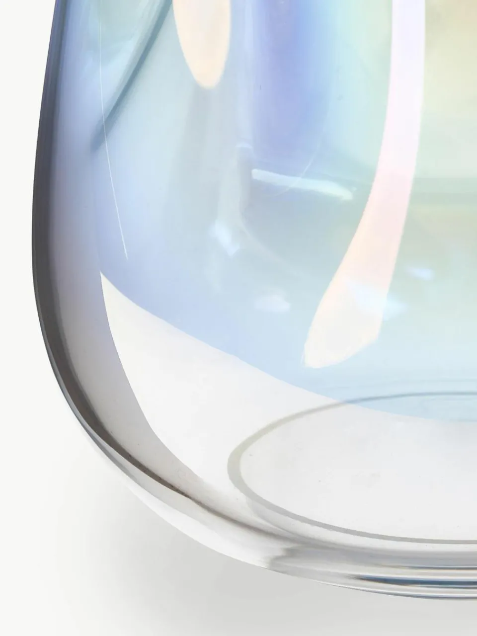 Westwing Collection Mundgeblasene Glas-Vase Rainbow, H 26 cm