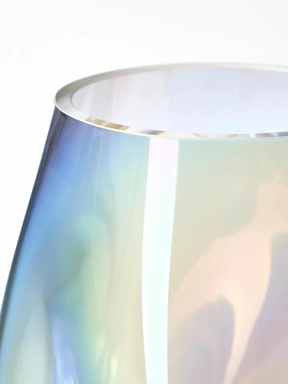 Westwing Collection Mundgeblasene Glas-Vase Rainbow, H 26 cm