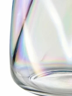 Westwing Collection Mundgeblasene Glas-Vase Rainbow, H 26 cm