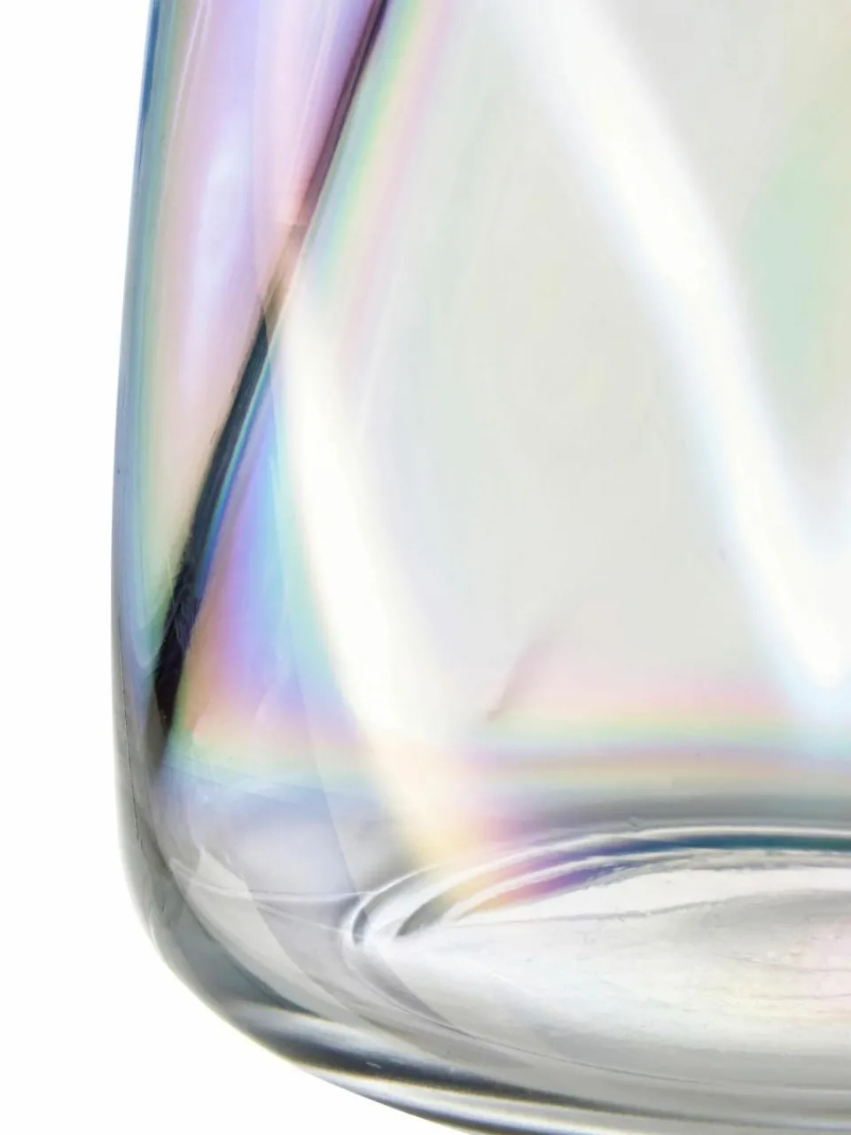 Westwing Collection Mundgeblasene Glas-Vase Rainbow, H 26 cm
