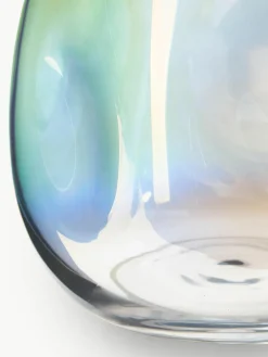 Westwing Collection Mundgeblasene Glas-Vase Rainbow, H 17 cm