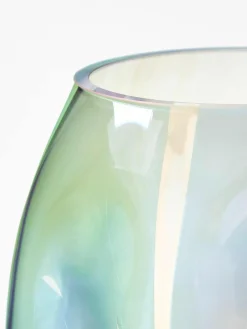 Westwing Collection Mundgeblasene Glas-Vase Rainbow, H 17 cm