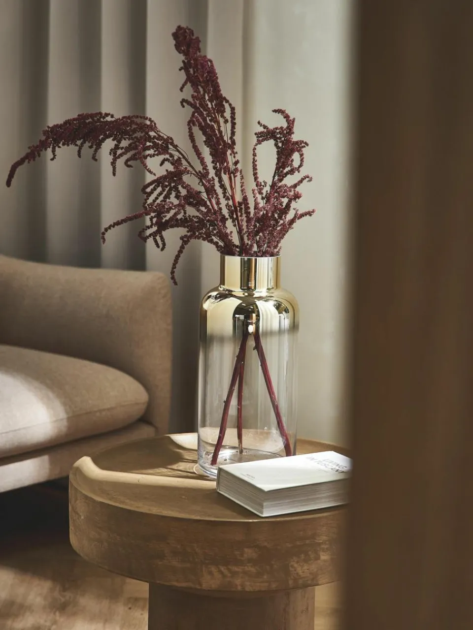 Westwing Collection Mundgeblasene Glas-Vase Uma, H 35 cm