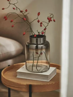 Westwing Collection Mundgeblasene Glas-Vase Uma, H 20 cm