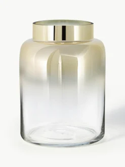 Westwing Collection Mundgeblasene Glas-Vase Uma, H 20 cm