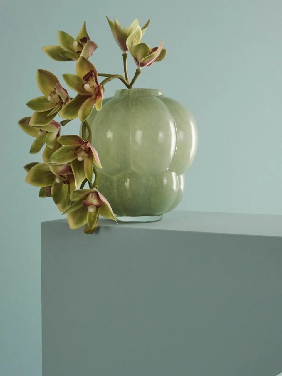 Aytm Mundgeblasene Glas-Vase Uva, H 22 cm