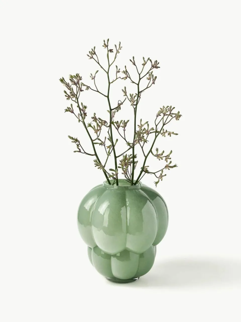 Aytm Mundgeblasene Glas-Vase Uva, H 35 cm