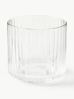 Westwing Collection Mundgeblasene Karaffe Aleo mit Wassergläsern, 5er-Set