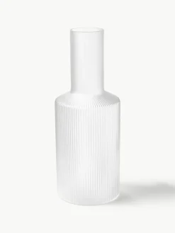ferm LIVING Mundgeblasene Karaffe Ripple mit Rillenrelief, 1 L