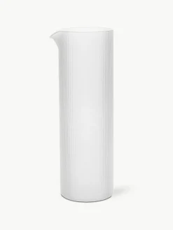 ferm LIVING Mundgeblasene Karaffe Ripple mit Rillenrelief, 1.1 L