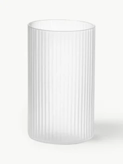 ferm LIVING Mundgeblasene Longdrinkgläser Ripple mit Rillenrelief, 4 Stück