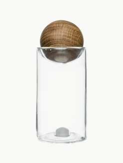 Sagaform Mundgeblasene Salz- und Pfefferstreuer Nature mit Holzdeckel, 2er-Set