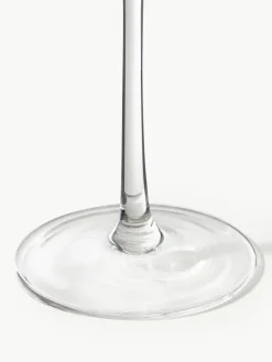 Westwing Collection Mundgeblasene Sektgläser Aleo mit goldfarbenem Rand, 4 Stück
